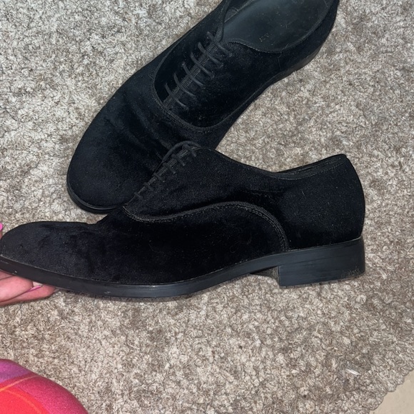 Zara Men’s Velvet Dress Shoes Black - Picture 3 of 7